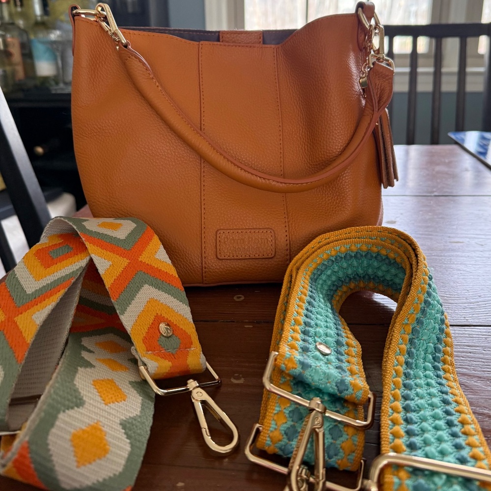 Pom Pom Orange Lambeth Bag - Picture 5 of 6